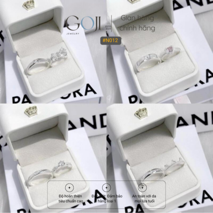 Tổng Hợp Nhẫn Bạc Cặp Đôi Nam Nữ FULLBOX (link số 2) - GOJI Jewelry